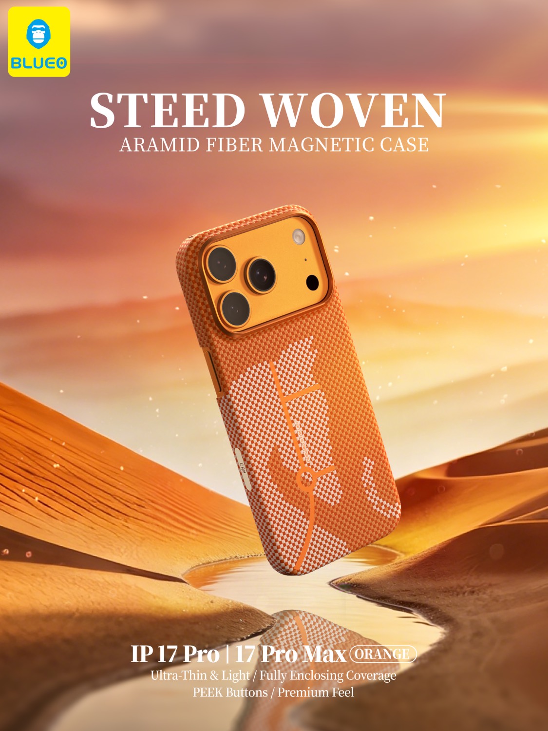 قاب بلو Blueo Steed Woven Aramid Fiber Magnetic Case Iphone